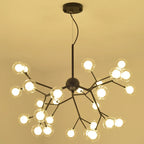 Heracleum Firefly Glass Ball Chandelier: Gold Luxury Lighting for Dining Kitchen Staircase