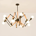Spider Pendant Lights - 6/8/12 Arms, Black/White Suspension for Dining & Living Room