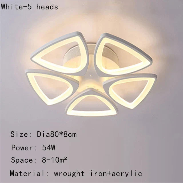 Geometric Petal Acrylic Ceiling Lamp: Romantic Decor for Living Room, Bedroom, Corridor