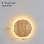 LED Wooden Wall Lamp: Modern Nordic Style Bedroom Wall Light, AC110-240V