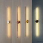 Gold Geometric Wall Lamps for Living Room Bedroom, Designer Mirror Headlight Wall Lights