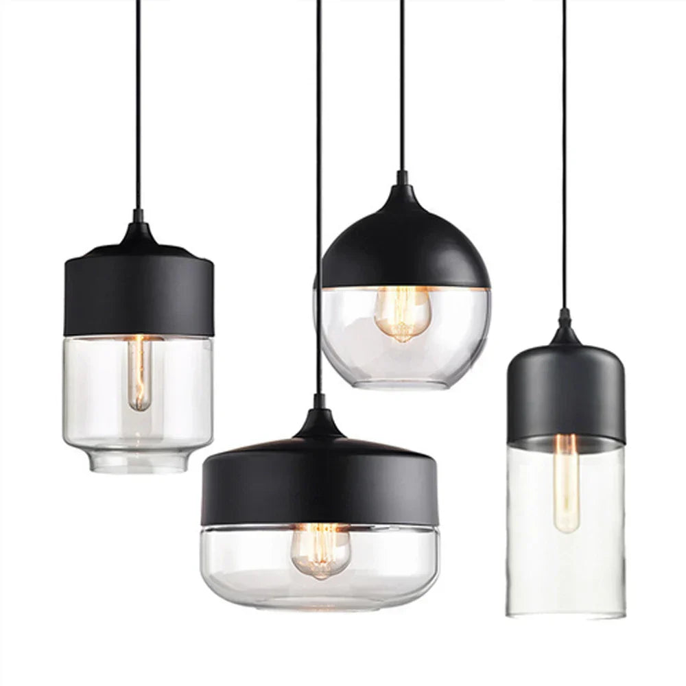 Modern Loft Glass Pendant Lamp LED Hanging Lights - Kitchen, Restaurant, Living Room