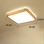 Nordic Wood Ceiling Light Ultra-thin LED Modern Bedroom Lamp