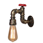 Iron Water Pipe Wall Lamp E27 Loft Bar Lighting Fixtures