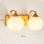 Glass Shade Gold Wall Lamp for Bedroom Loft Design, Up Down Iron LED Wall Lights