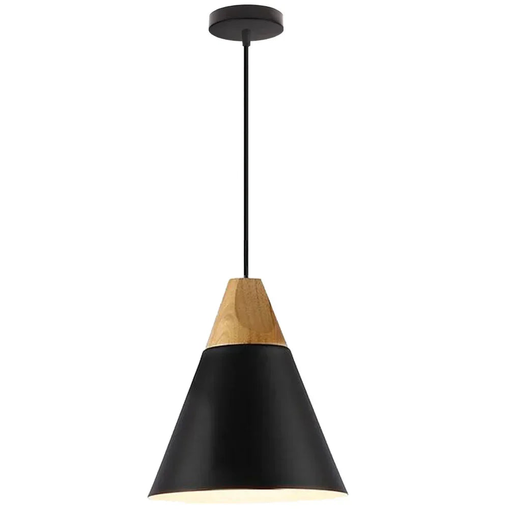 Vintage Modern Wood Pendant Lamp | Nordic Industrial LED Hanging Light