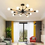 LED Wooden Ceiling Lights w/ E27 Bulb for Modern Livingroom & Bedroom