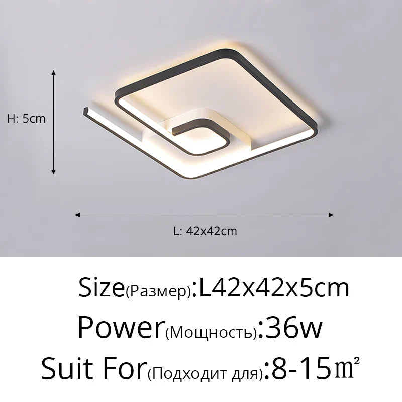 Modern LED Chandelier for Living Dining Bedroom Ceiling Decor Lighting