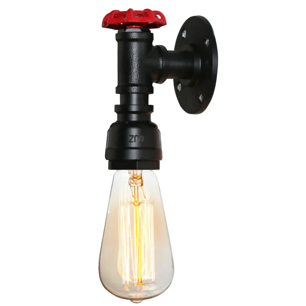 Retro Industrial Water Pipe Wall Light LED Sconce Fixture for Home Restaurant Bar