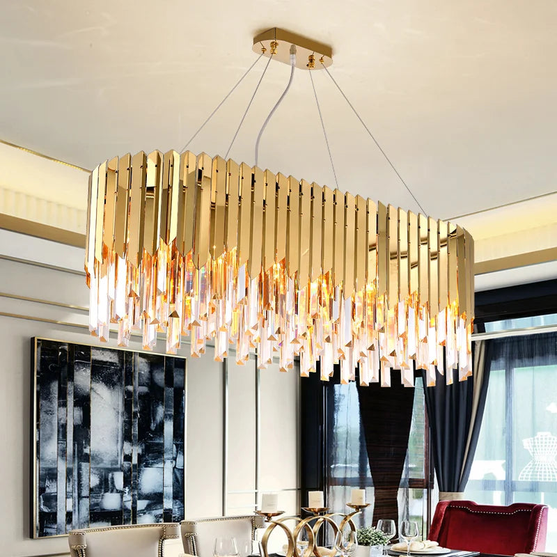 Nordic Modern Crystal Ceiling Chandelier LED Lights for Luxury Home Decor
