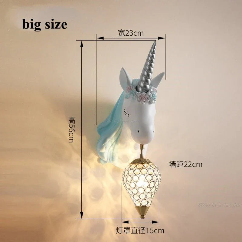 Unicorn Wall Lamp for Children's Room Decor