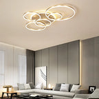 Modern LED Chandelier Lightings Gold Black Dimmable Indoor Lamps