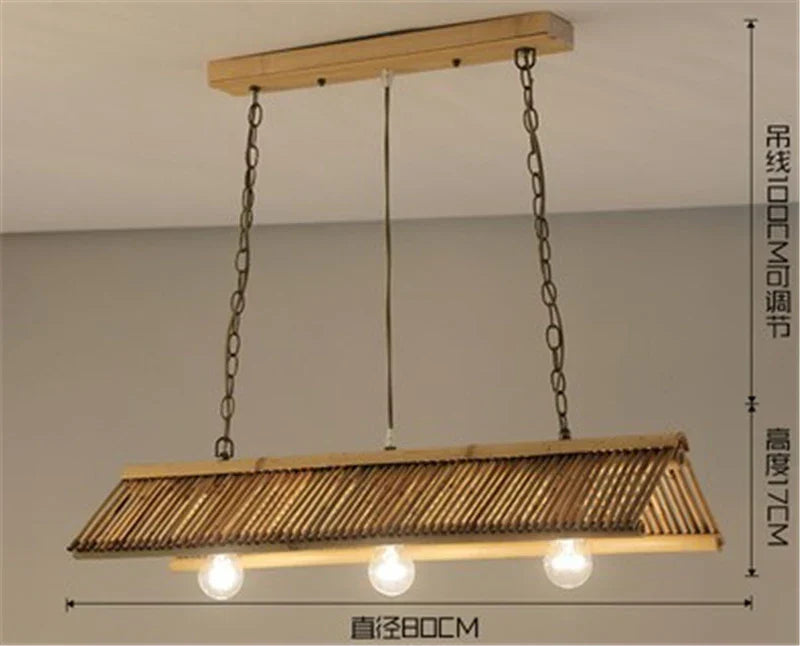 Bamboo Pendant Chandelier: Chinese Classic for Kitchen, Cafe, Bar, Inn, Restaurant Lighting