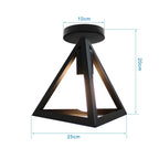 Iron Cage Ceiling Light Modern Nordic Retro Black Loft E27 Home Lighting
