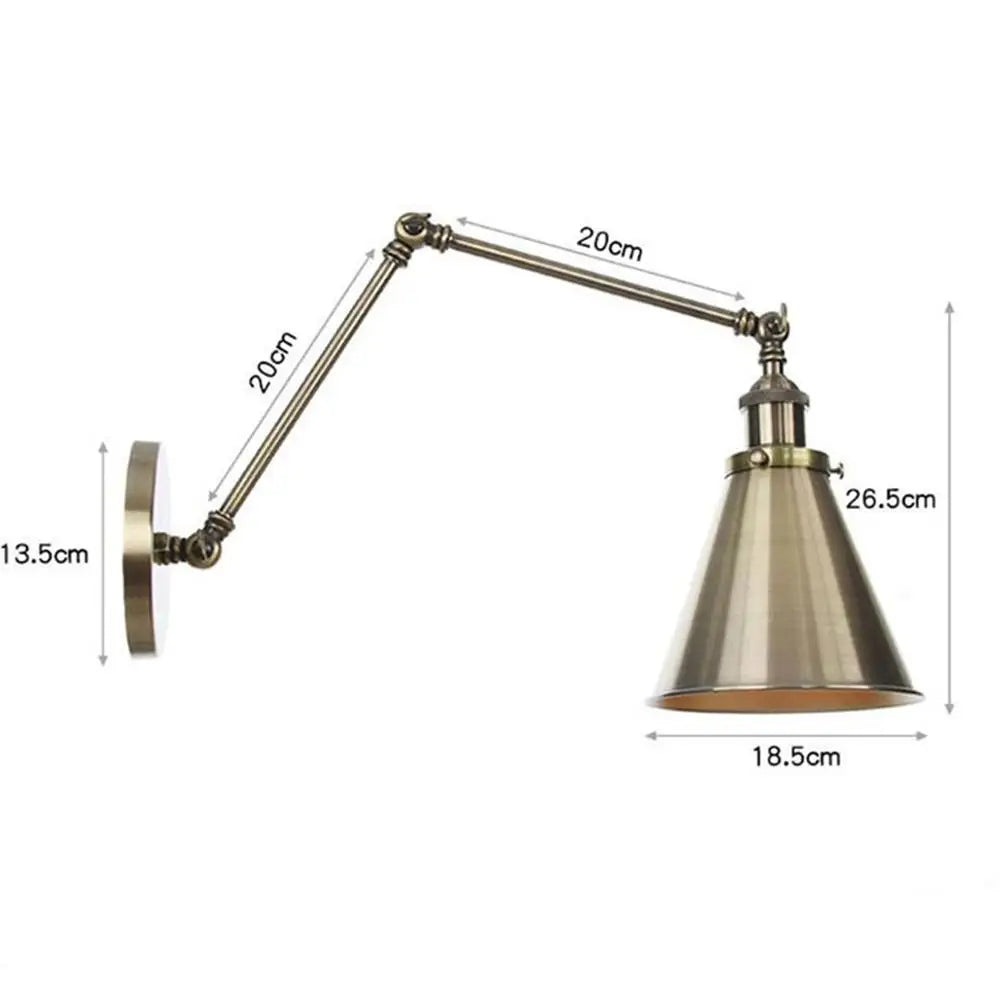 Metal Bell Wall Lights: Elegant European American Style Bedside Lights
