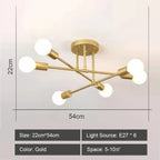 LED Metal Chandeliers for Living Room - Stylish Ceiling Light for Home Decor