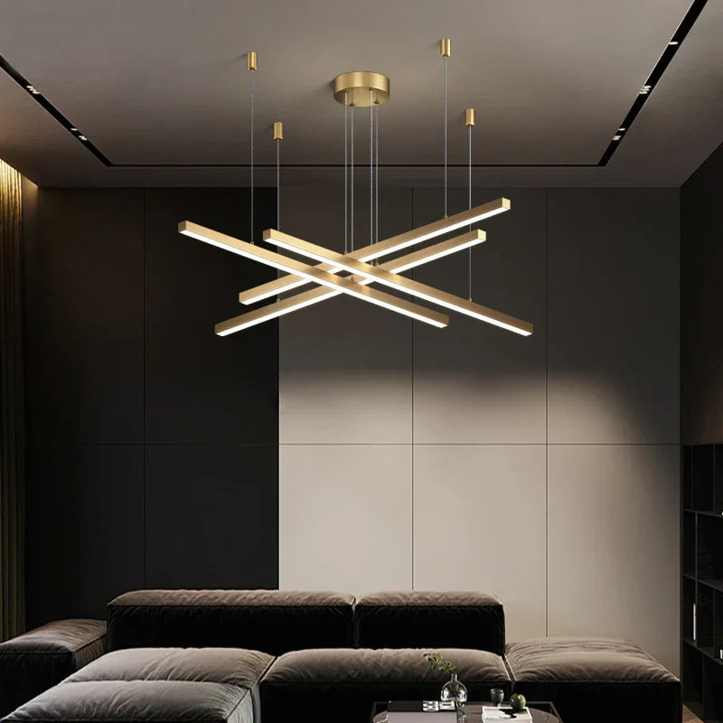 Nordic Pendant Light for Dining Room Bar Office - Modern Long Hanging Fixture