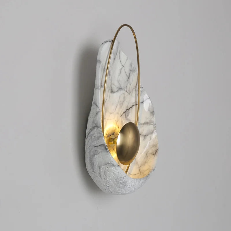 Marble Wall Lamp: Postmodern Light Luxury for Living Room, Bedside, Hotel Decoration