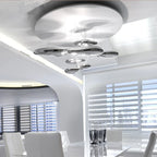 Mercury Collection LED Glass Pendant Lamp - Silver Luxury Designer Lighting