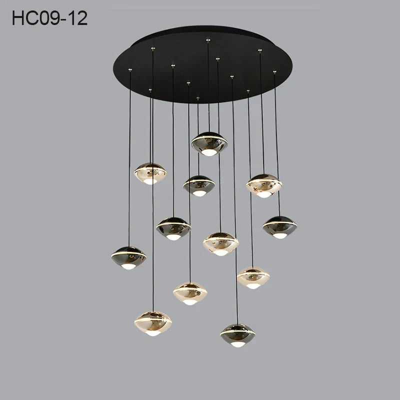 Loft Staircase Pendant Light: Aluminum Ball Droplight for Restaurant Bar Decor