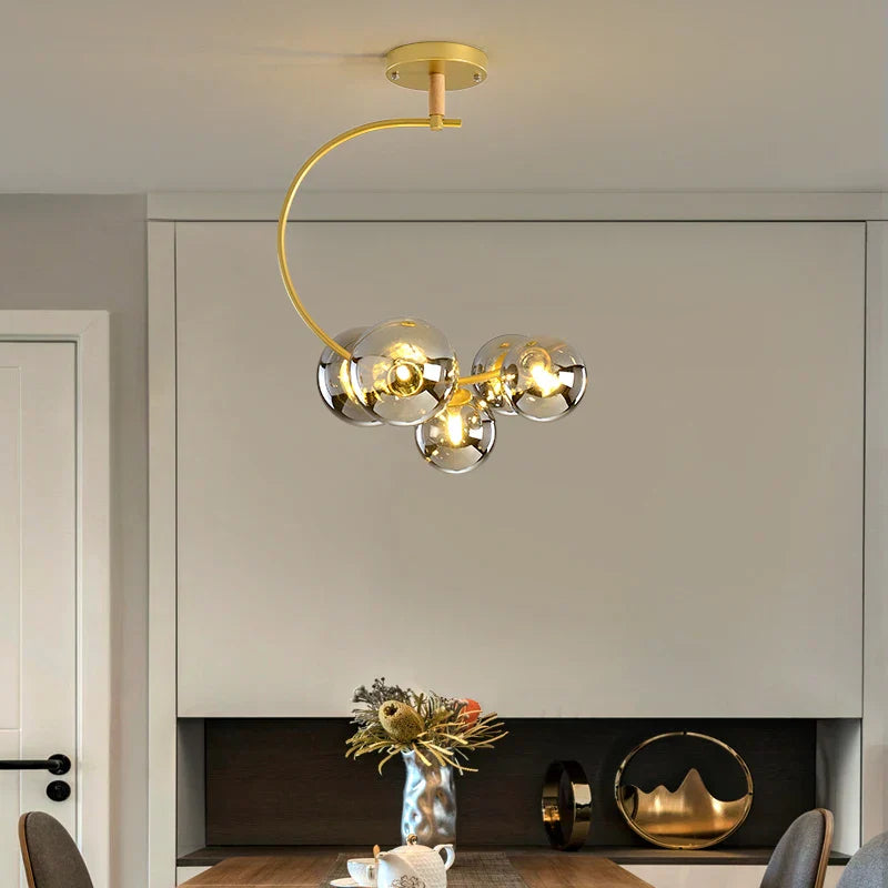 MDWELL G9 Pendant Light: Black/Gold Nordic Style Kitchen & Bedroom Hanging Lamp