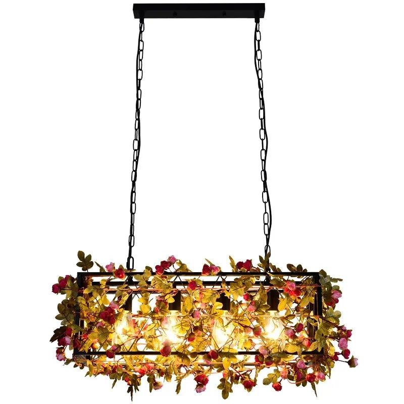 Rose Chandelier: Decorative Industrial Style Pendant Lamp for Music Restaurant