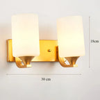 Glass Shade Gold Wall Lamp for Bedroom Loft Design, Up Down Iron LED Wall Lights