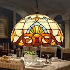 Nordic Tiffany Peacock Chandelier Glass Lamp for Home Decor