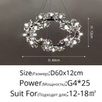 Dandelion Flower Chandelier: Modern LED Living Room Bedroom Indoor Decor Bouquet Lamps