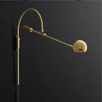 Rotatable G9 Bedside Lamp Living Room Wall Sconce - Gold/Black Arm