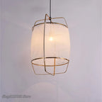 Bamboo Linen Pendant Light Fixture for Restaurant and Clothing Store