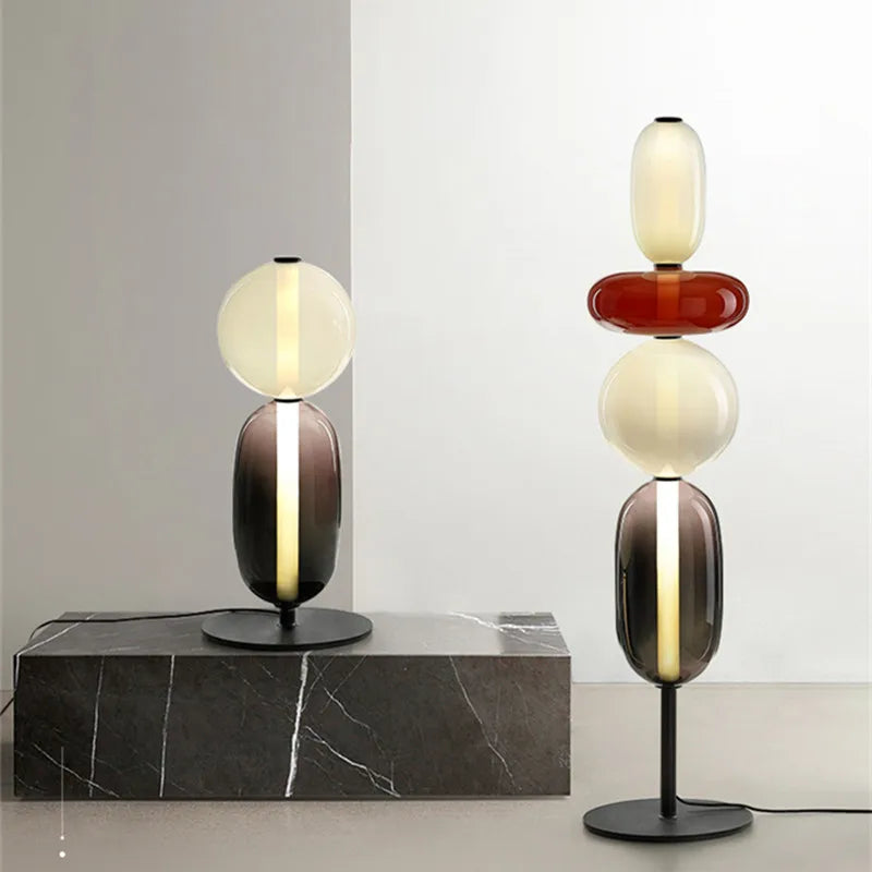 Stained Glass Floor Lamp | Luxury Minimalist Design | Perfect for Bedroom, Living Room