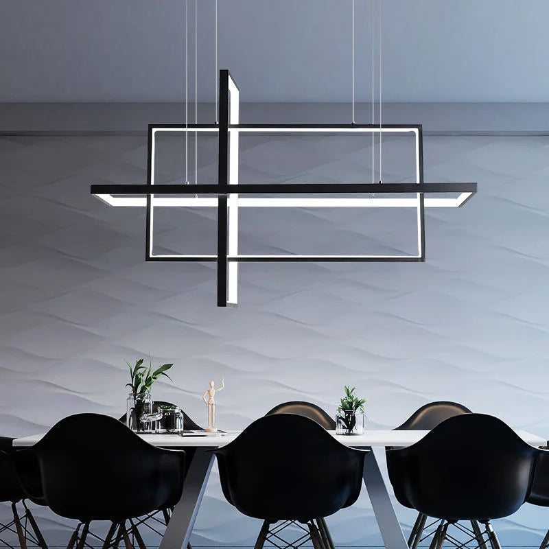 Geometric Aluminum Pendant Light for Living Bedroom Restaurant Kitchen - Modern Art Luminaire