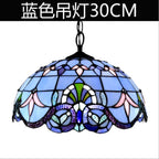 Nordic Tiffany Peacock Chandelier Glass Lamp for Home Decor