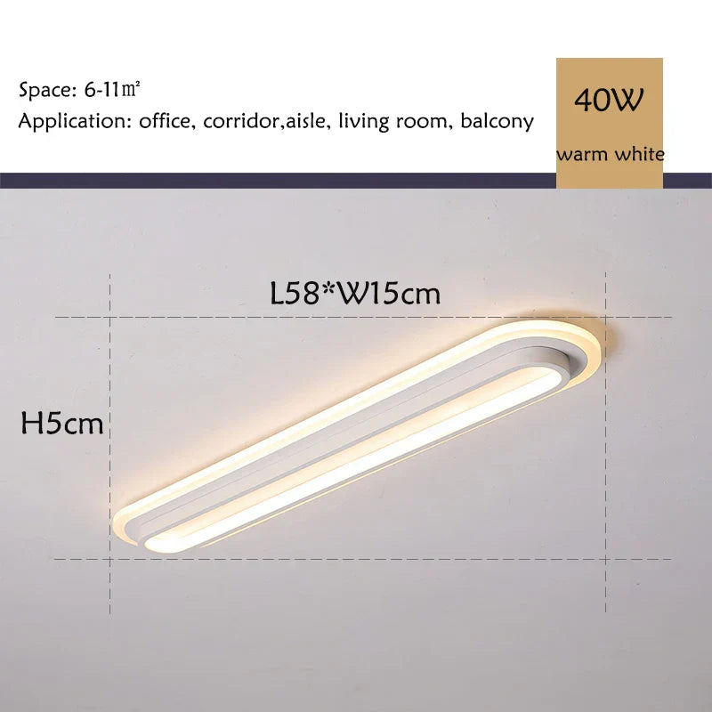 Modern Minimalist Long Aisle LED Ceiling Lamp