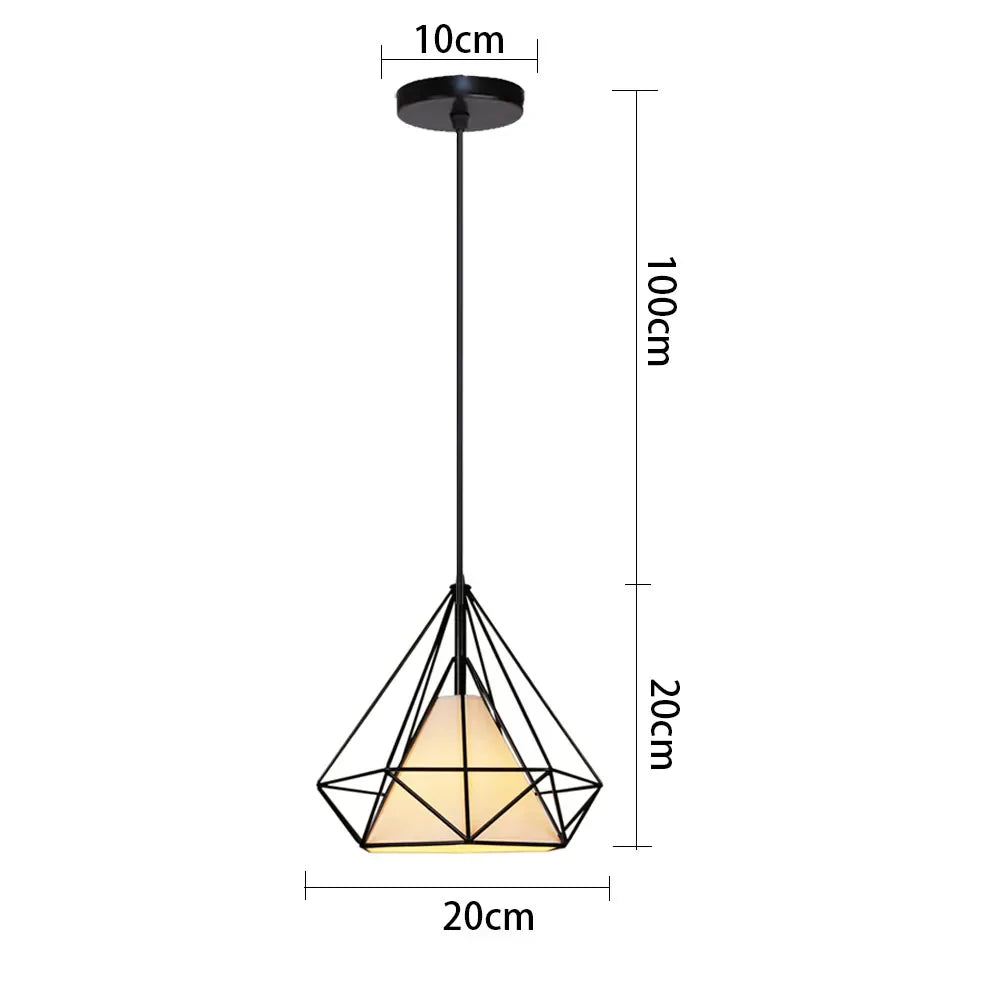 Industrial LED Pendant Ceiling Light for Home Living Room Kitchen Decor