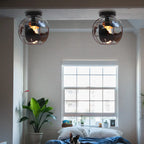 Afralia World Map Metal Wire Globe Ceiling Light Shade - Modern Loft Cage Shade