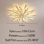 Modern LED Ceiling Chandelier for Home Living Room Bedroom Dining, Remote Control Lighting Fixtures