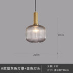 Glass Pendant Lights: Nordic Style Bedroom Kitchen Hanging Lamp