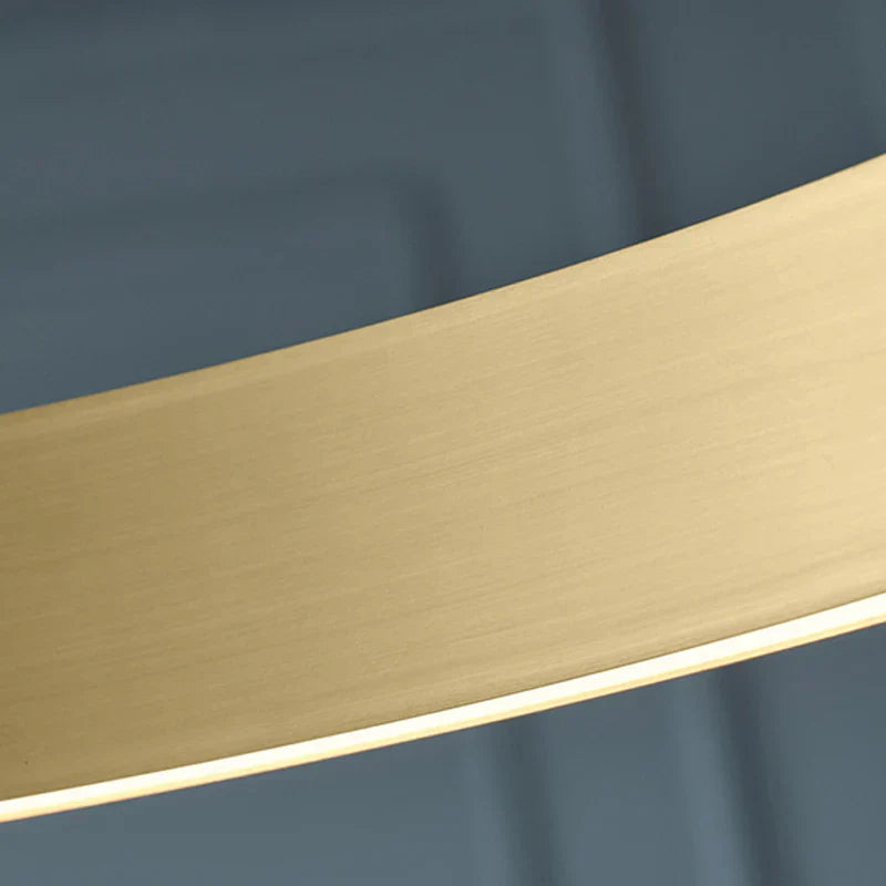 LED Chandelier: Round Rings Pattern, Gold, Modern Design for Living, Dining, Bedroom, Kitchen.