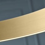 LED Chandelier: Round Rings Pattern, Gold, Modern Design for Living, Dining, Bedroom, Kitchen.