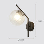 Nordic Glass Wall Lamp Modern LED Bedroom Living Room Light Fixtures