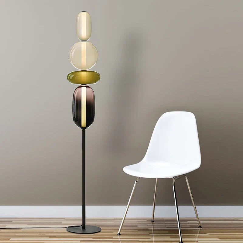 Stained Glass Floor Lamp | Luxury Minimalist Design | Perfect for Bedroom, Living Room