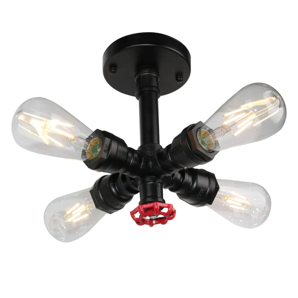 Industrial Water Pipe LED Wall Lamp for Home Decor