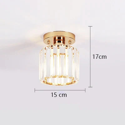 Crystal Ceiling Lights: Modern Living Room Bedroom Decorative Lamp with E27 Bulb Socket