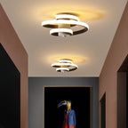 Spiral LED Ceiling Light: Modern Minimalist Indoor Lighting Fixture for Living Room