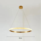 Gold Circle Chandelier Creative LED Lighting Modern Indoor Fixtures