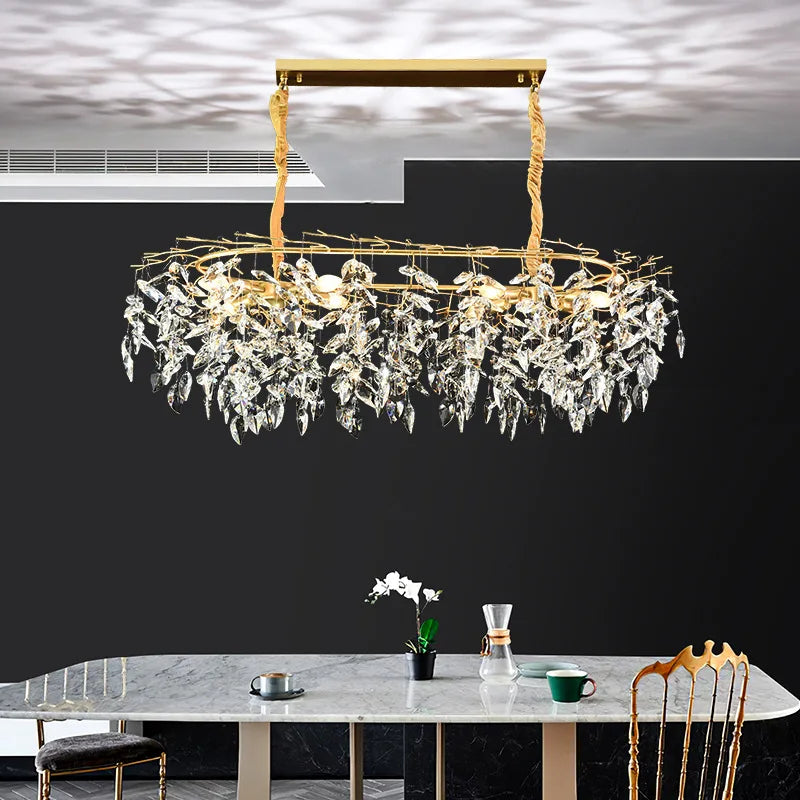 Modern Crystal Chandelier: Luxury Home Décor Lighting for Living Room & Lobby