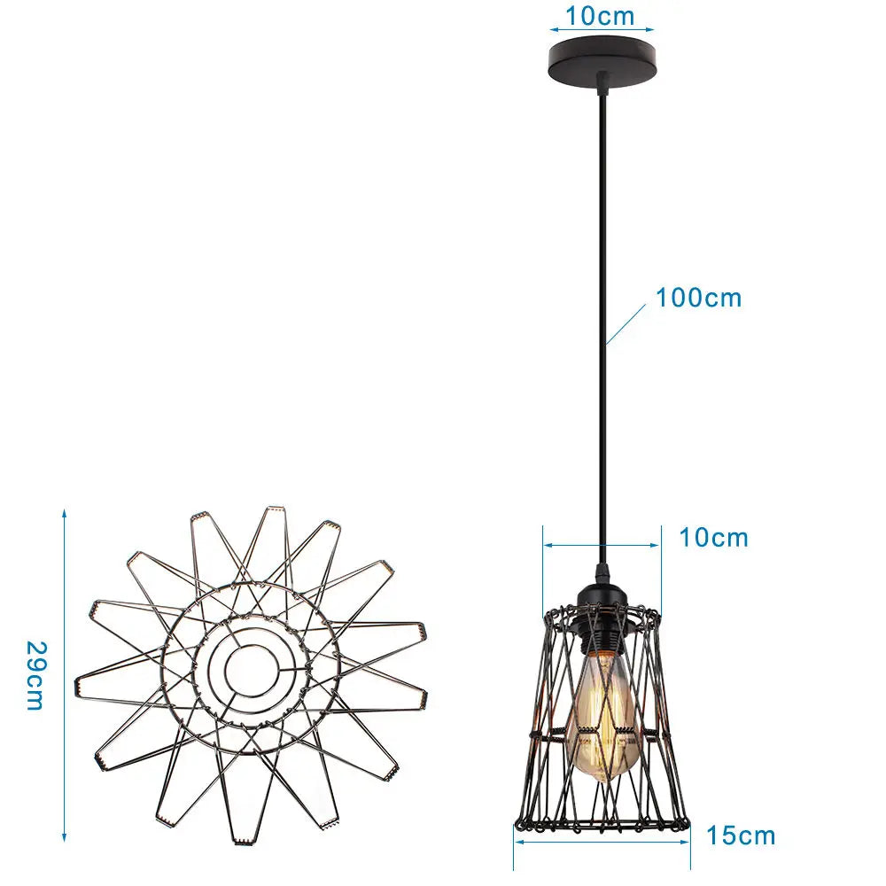 LED Pendant Lights Vintage Hanging Lamp Industrial Ceiling Fixture E27