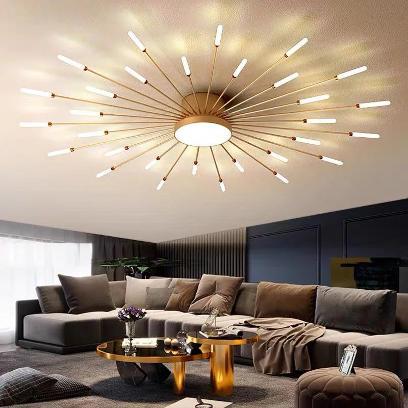 Modern Led Chandelier Fixture for Living Room Bedroom, Creative Ceiling Lamp
